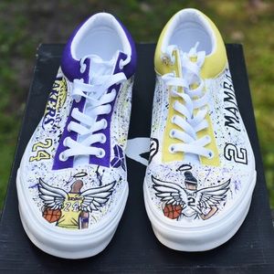 Kobe Gigi Bryant Old Skool Custom White Vans
